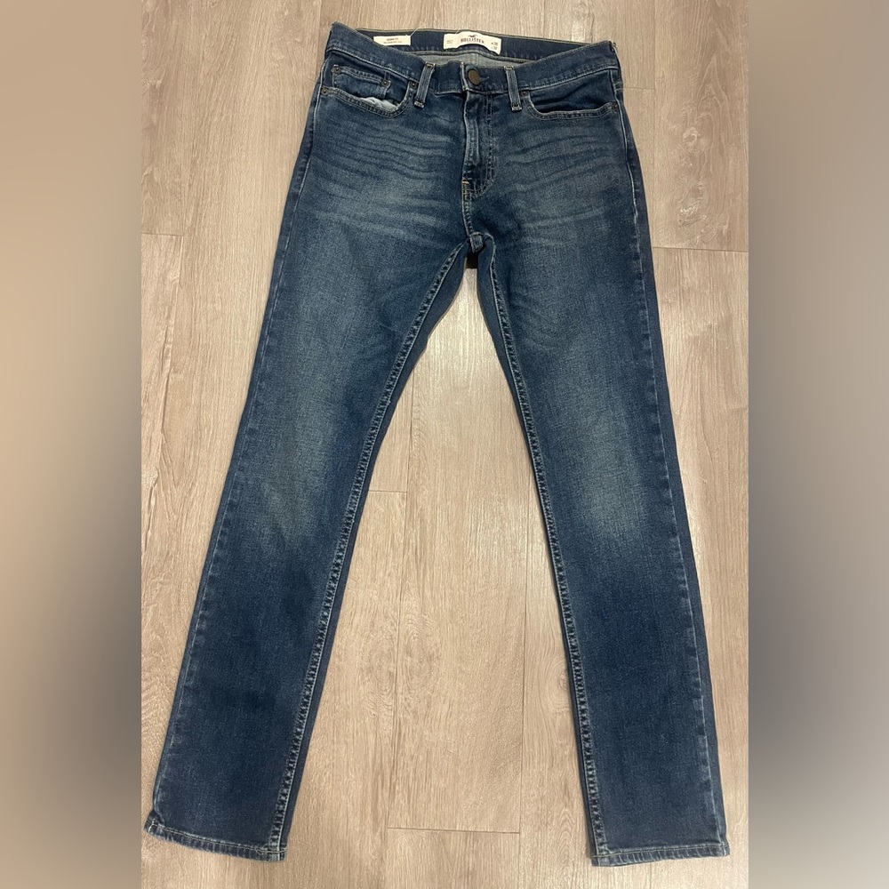 Hollister Blue Straight Jeans Skinny Fit